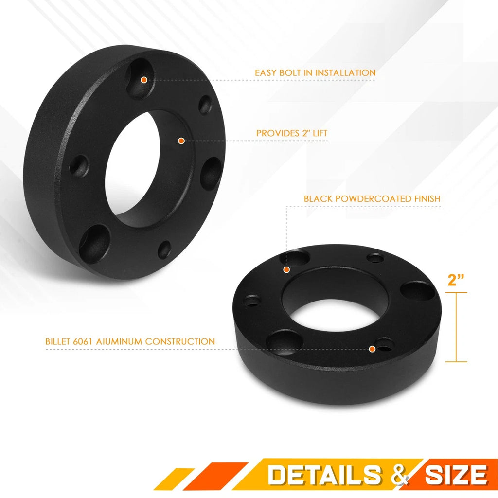 2" Front Upper Mount Lift Kit Spacers for Silverado/Sierra 1500 (2007–2024)