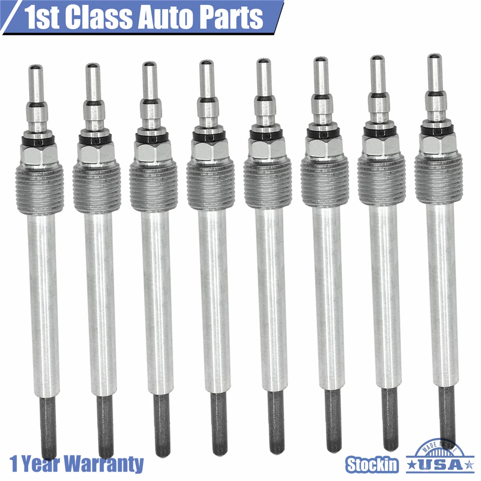 Set of 8 Diesel Glow Plugs for Ford Pickup Van Excursion (2004–2010)