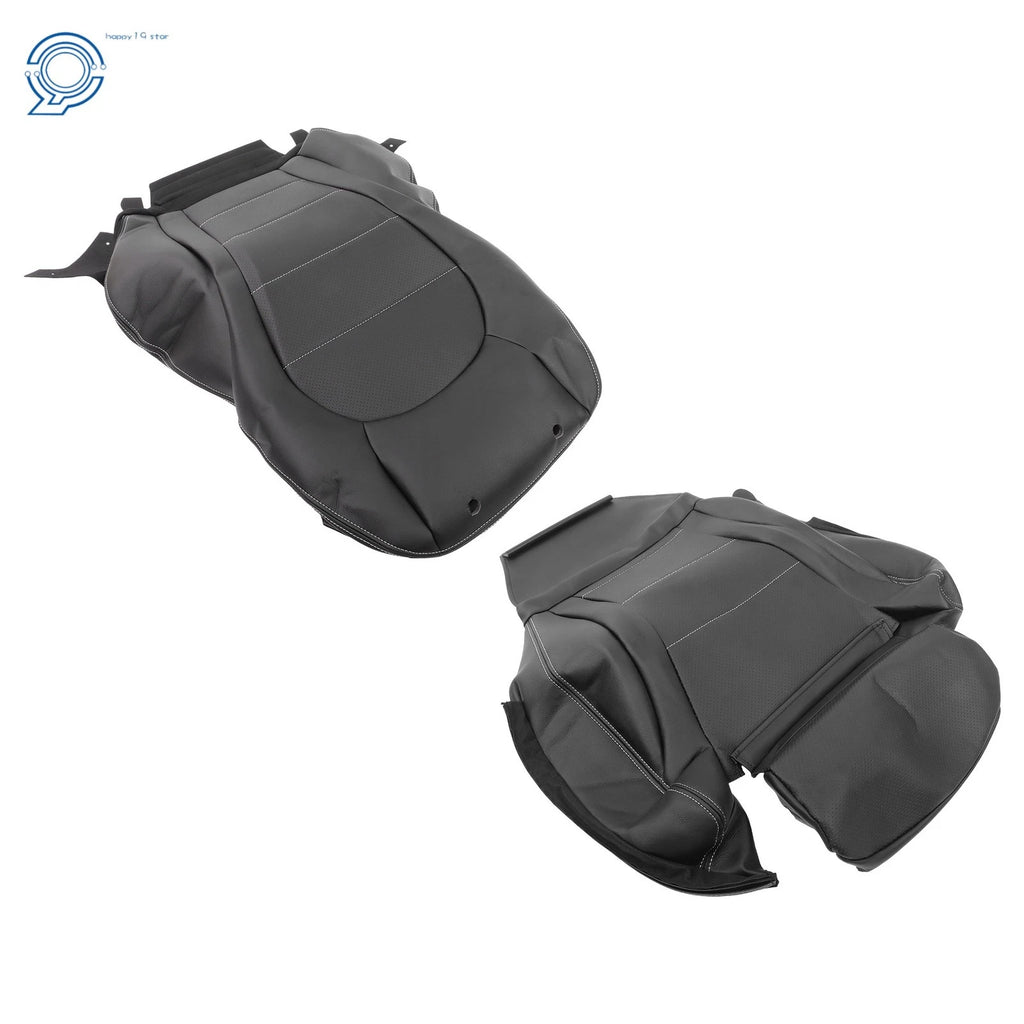 Black Leather Driver Bottom Seat Cover for Mercedes Benz C-Class (2015–2021)