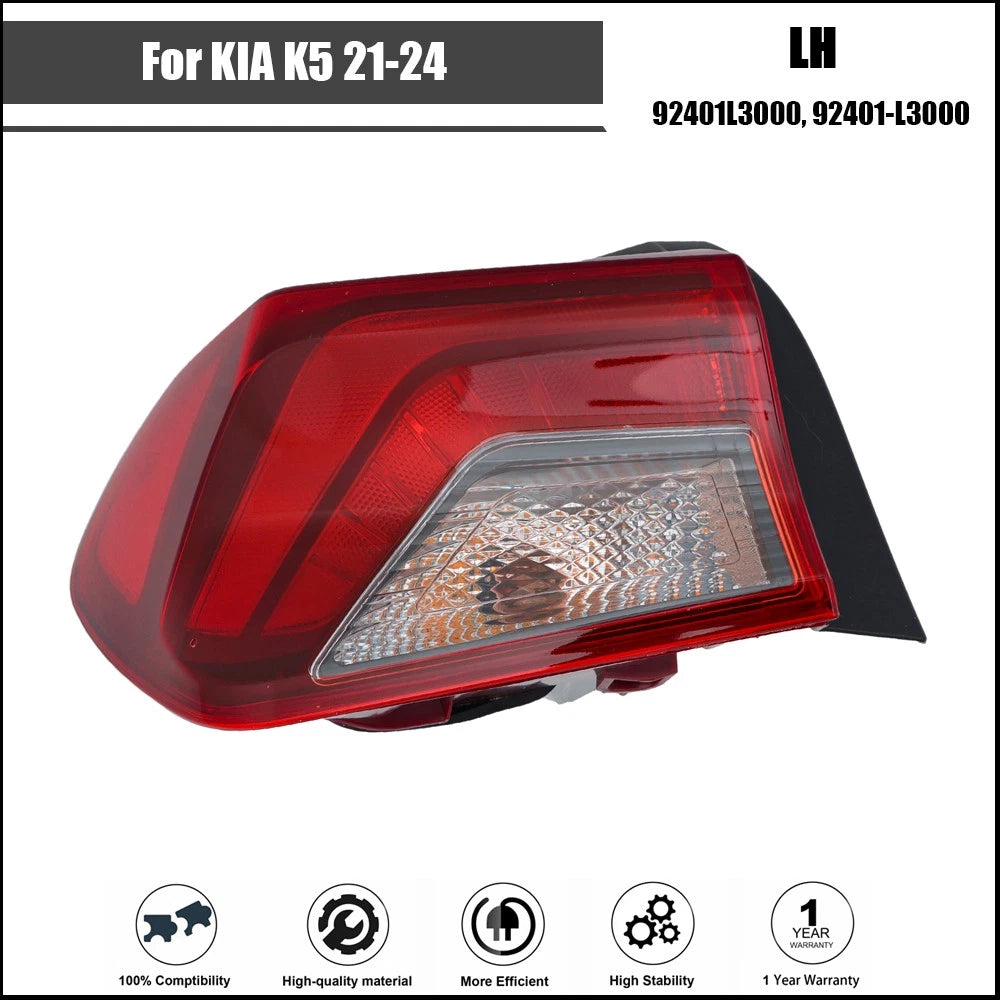 Projector Tail Lamp for Kia K5 (2021–2024) Left Clear Housing