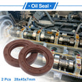 2X Oil Seal Rotary Shaft Seal FKM Rubber 28x45x7mm for Various Models