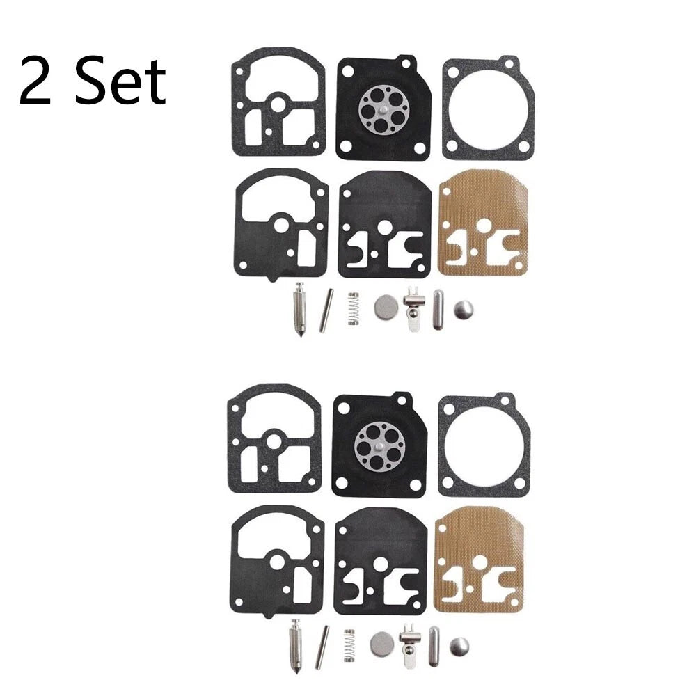 Set of 2 Carburetor Repair Rebuild Kit for Zama RB-10 C1S-M8 C1S-M9 C1S-M12 C1S-M13