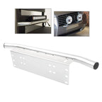Silver Bull Bar Front License Plate Mount Bracket for Off-Road Lights
