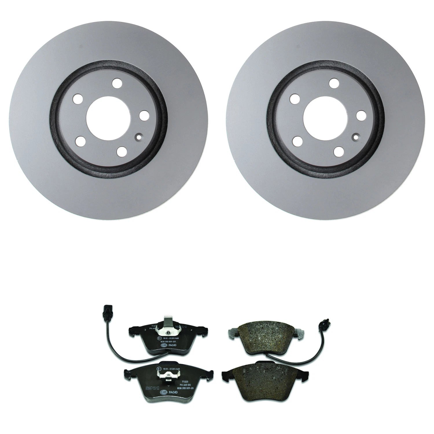 Hella Pagid Front 321mm Rotors & Disc Brake Pad Kit for Audi A6 Quattro
