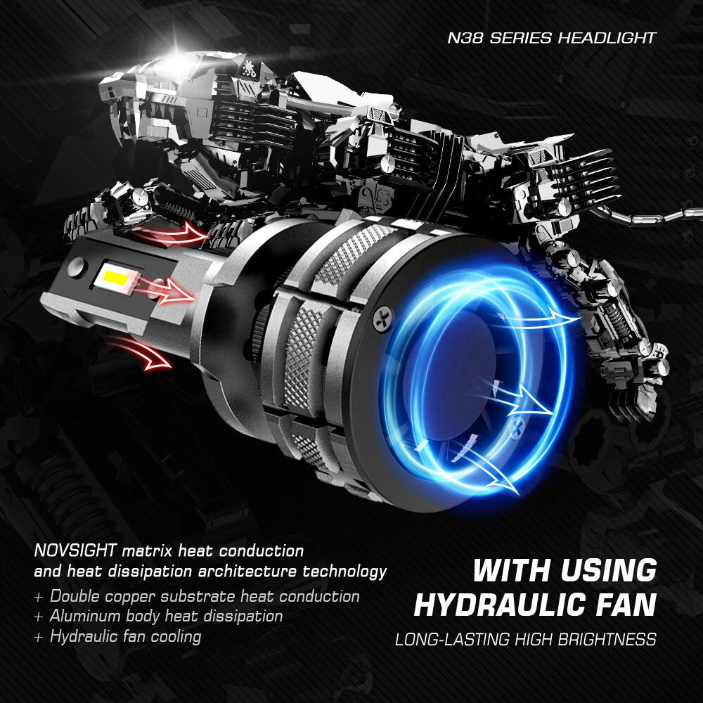 2X 9006 LED Headlight Bulbs Kit 80W 15000LM 6500K for