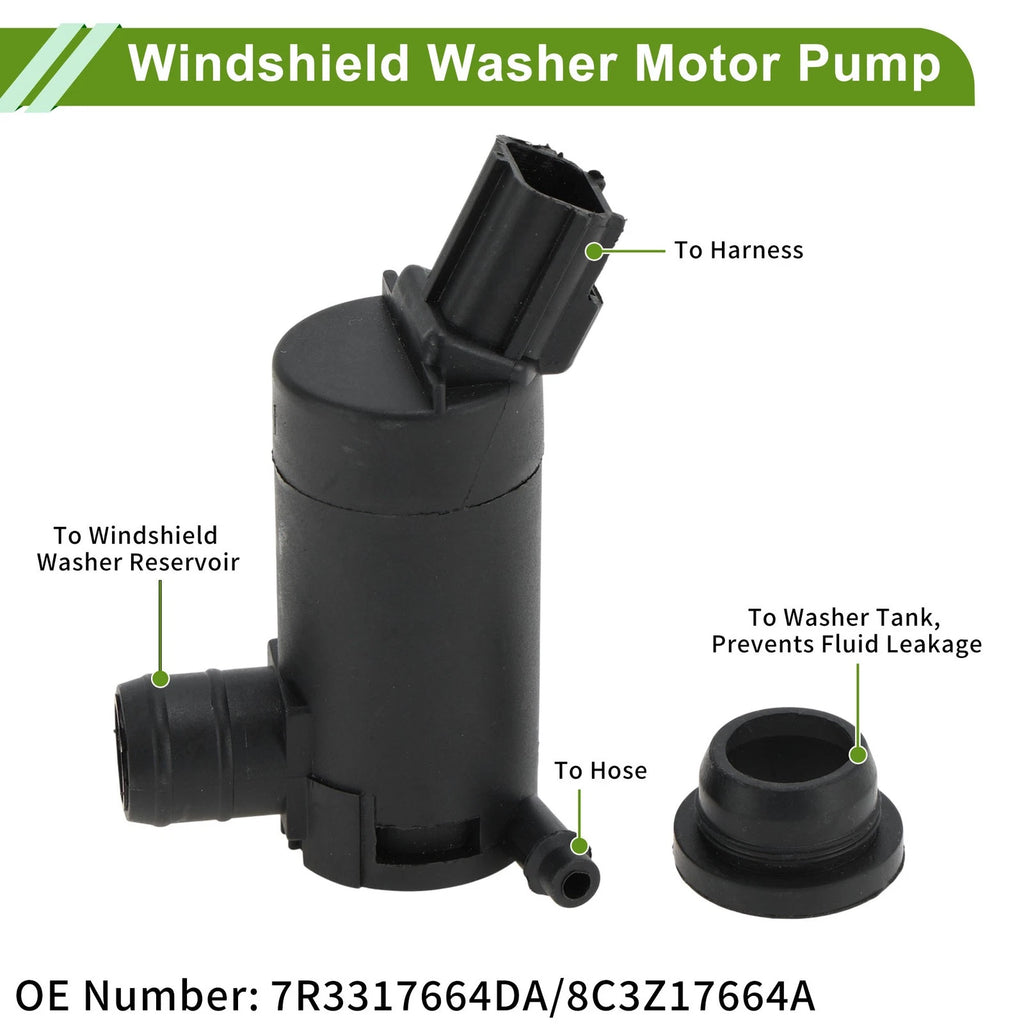 Windshield Washer Pump with Rubber Ring for Ford Crown Victoria (No.7R3317664DA)