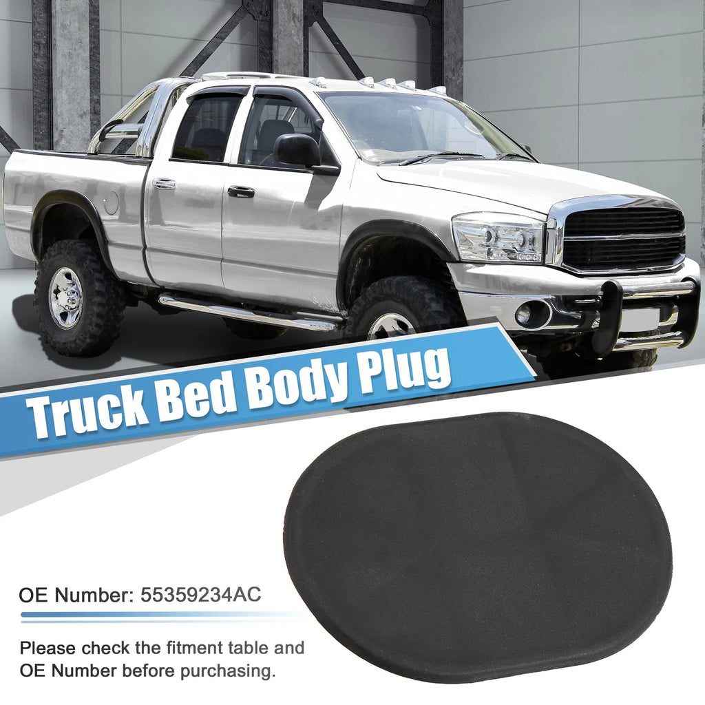 Truck Bed Body Plug for Dodge Ram (55359234AC, 55359234AB) Black Plastic