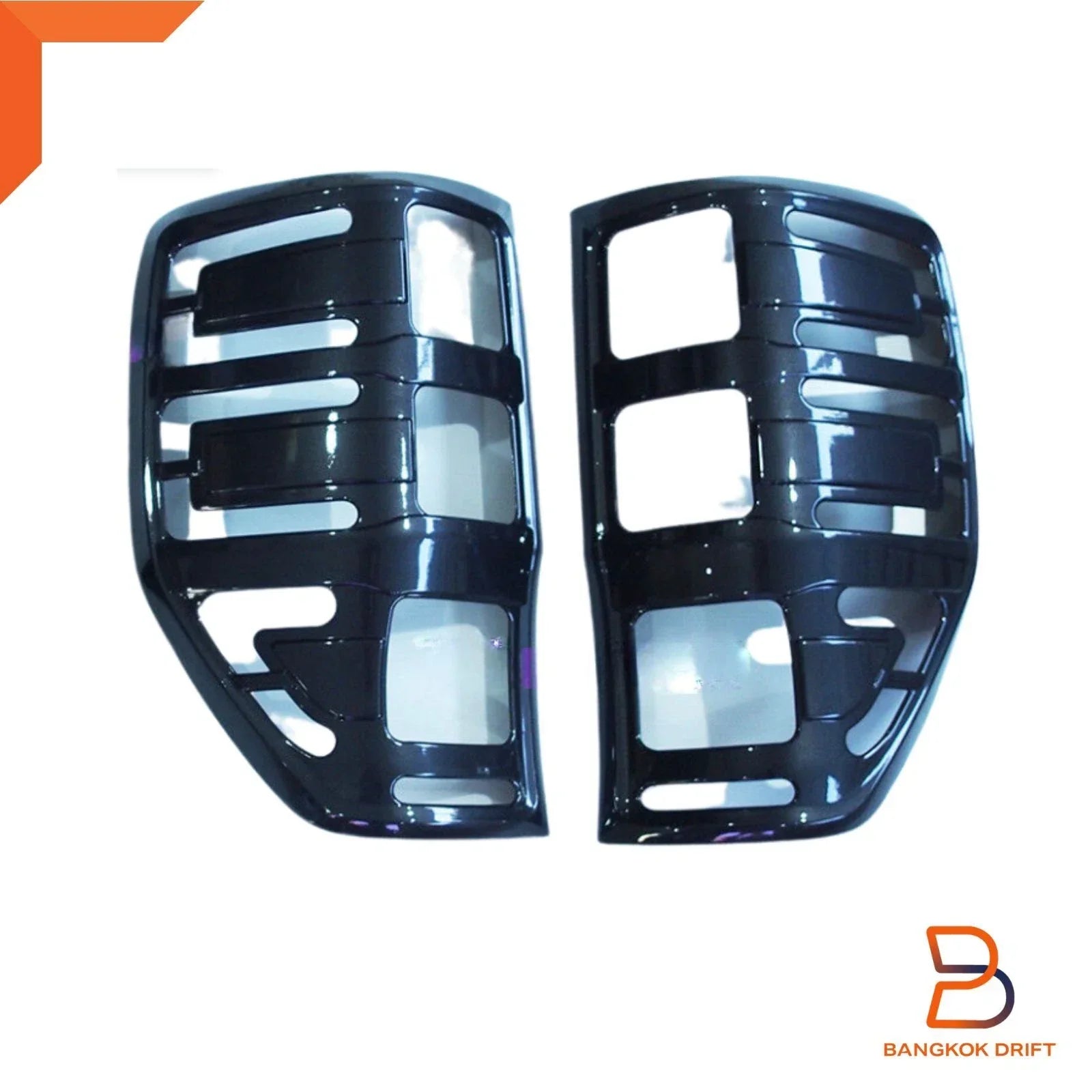 Grey Wildtrak Headlight Taillight Covers Trim for Ford Ranger PX T6 (15-21)