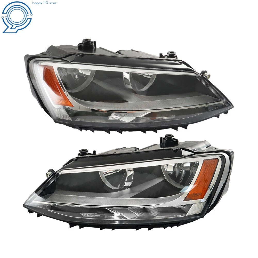 Set of 2 Halogen Headlights for Volkswagen Jetta (2011–2018)