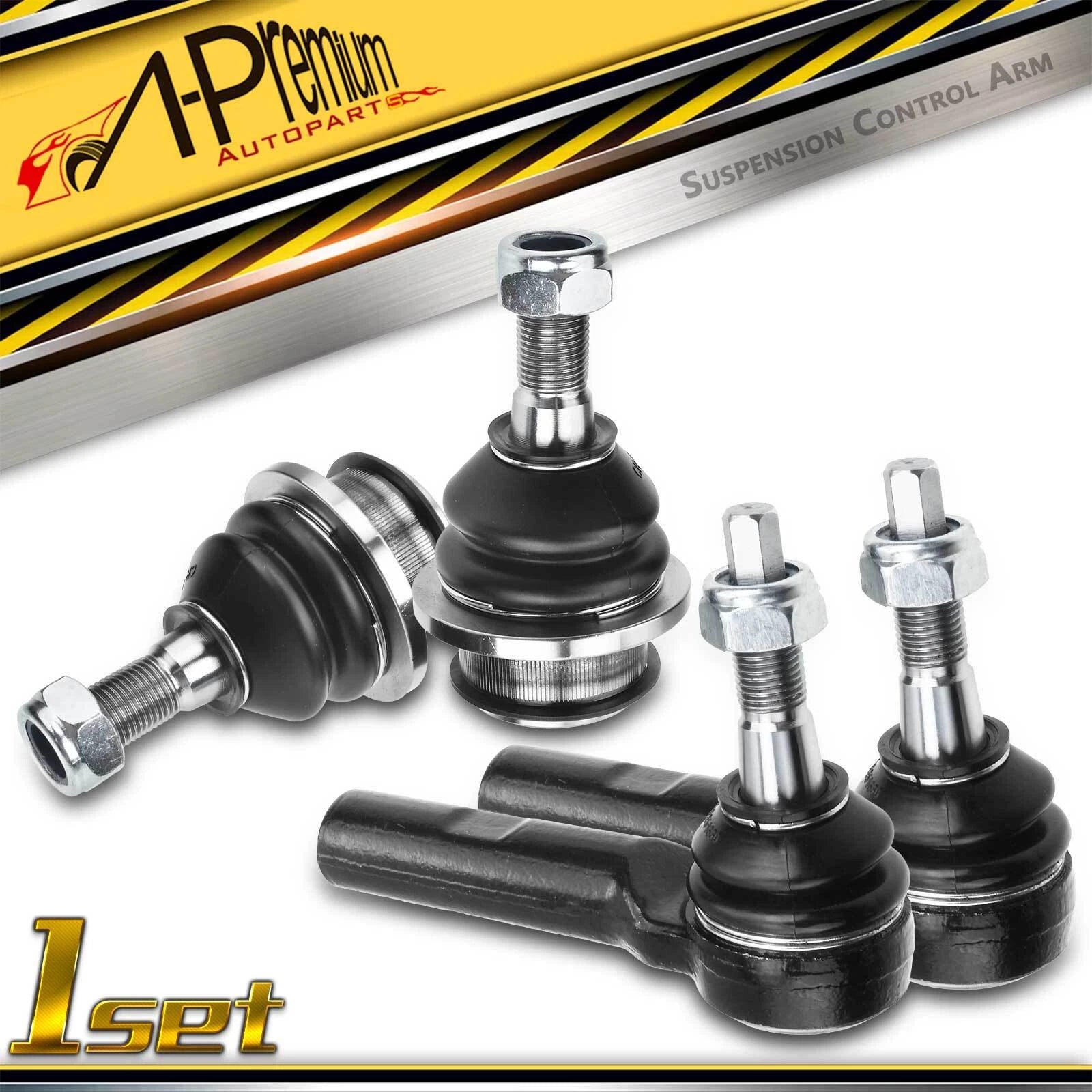 Set of 4 Front Tie Rod Ball Joints for Dodge Dakota (2005–2010)