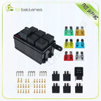 6 Way Relay Box Fuse Block Holder for Universal Car Boat (12V)