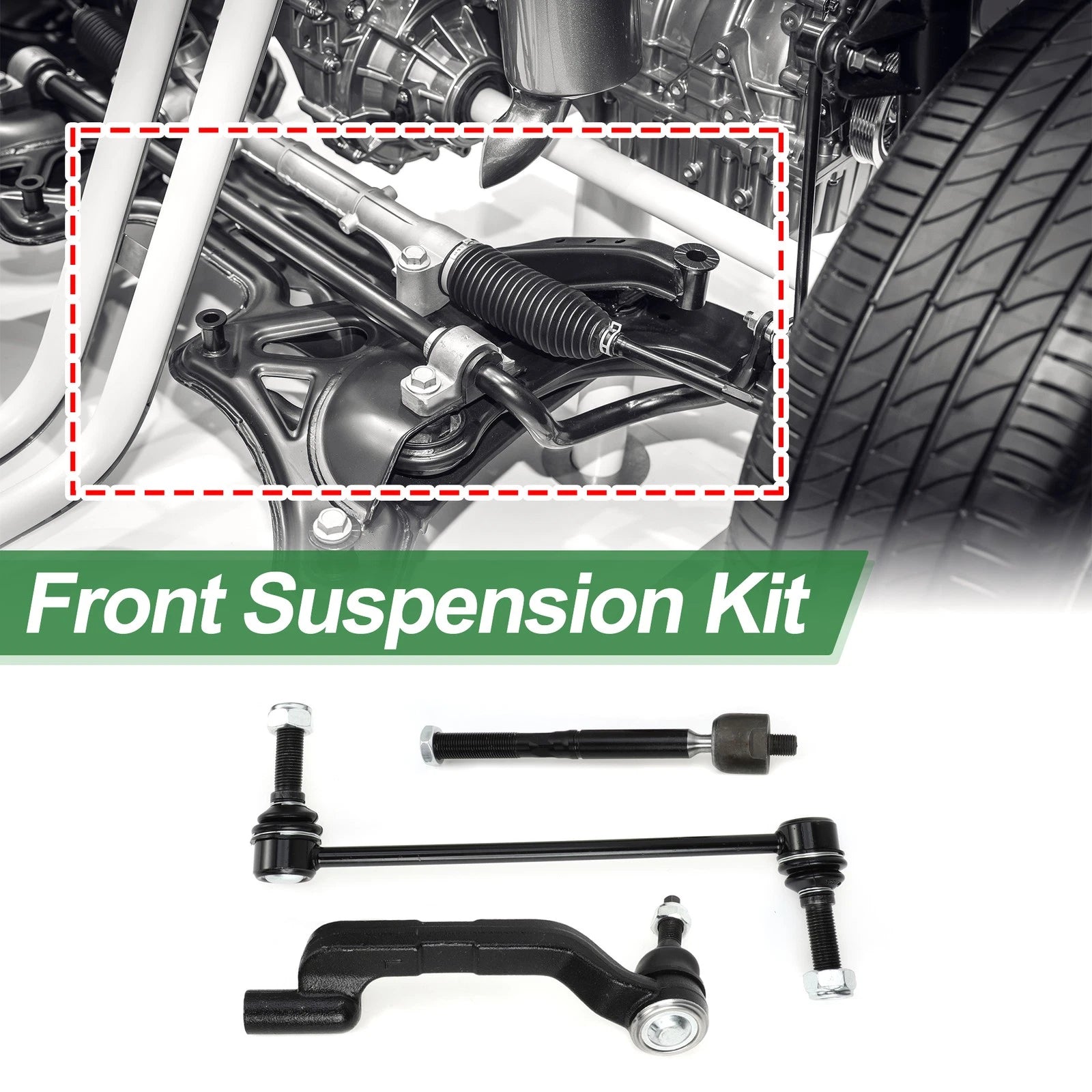 6pcs Front Suspension Kit Tie Rod End for Chrysler 300, Dodge Charger (2005–2010)