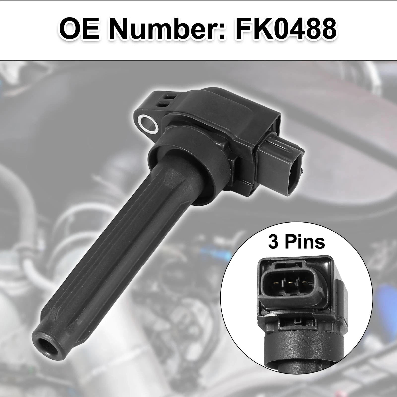 Set of 4 Engine Ignition Coils for Mitsubishi Eclipse Cross (2018–2020) FK0488 1832A080