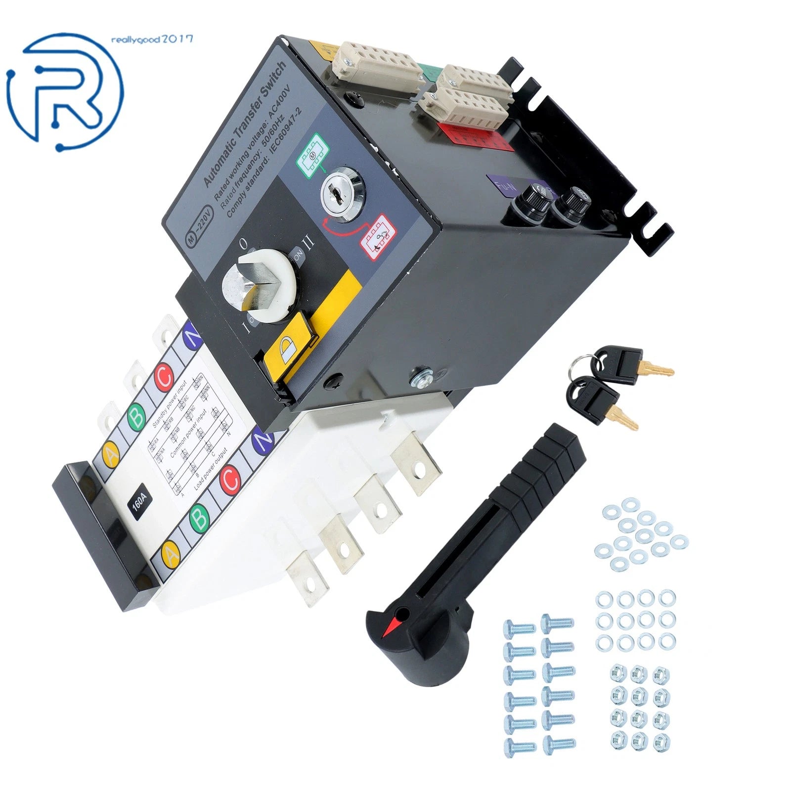 Automatic Transfer Switch 4 Poles 160A for AC Generator (110V-220V)