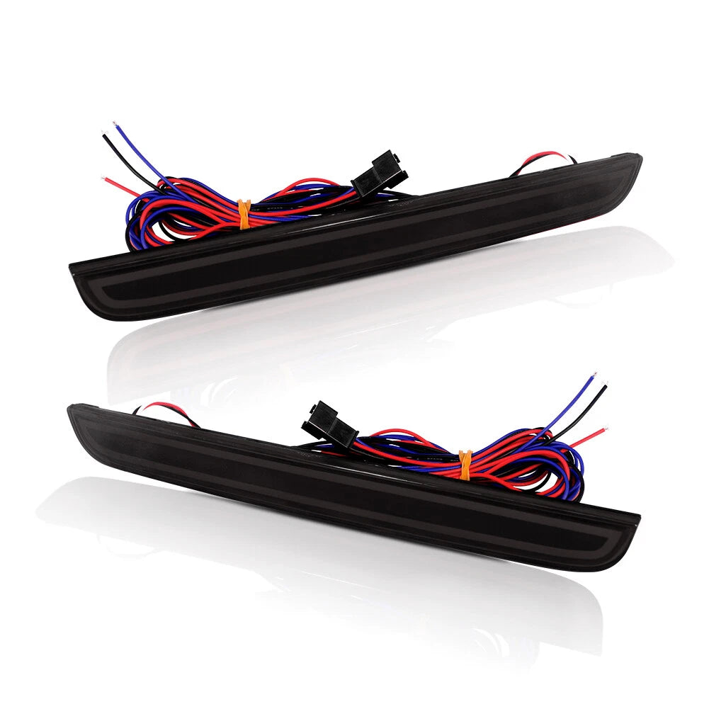 Pair LED Rear Bumper Lamp Reflector for Dodge Challenger (2015–2023)
