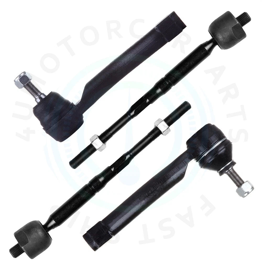 Set of 4 Tie Rod End Links for Nissan Sentra (2007–2012)