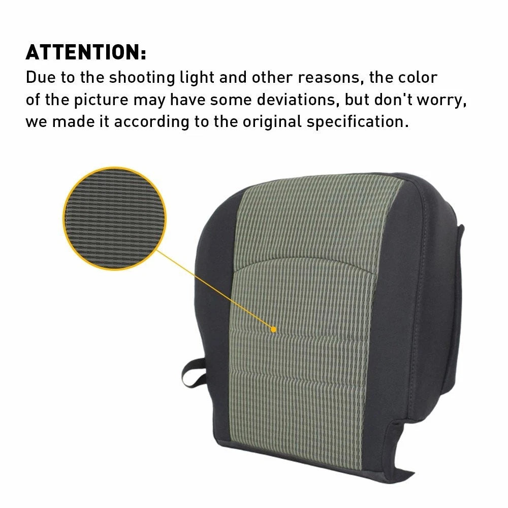 Driver Bottom Cloth Seat Cover for Ram Dodge 1500 2500 3500 (2009–2012)