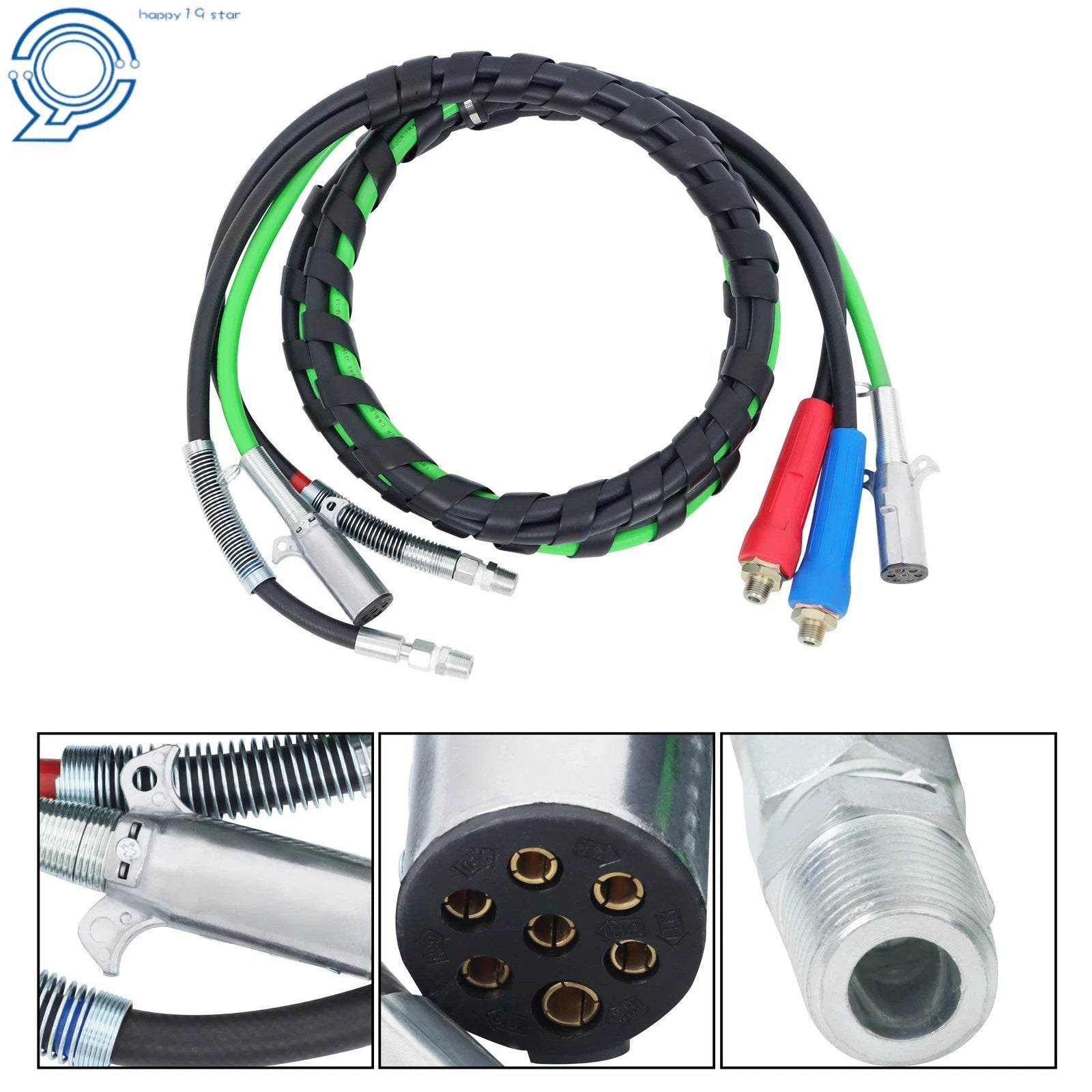 3X 12Ft Air Line Hose Assemblies for Semi Truck Tractor Trailer