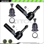 Set of 4 Tie Rod End Ball Joint Suspension Kit for Toyota Tacoma (2005–2015)