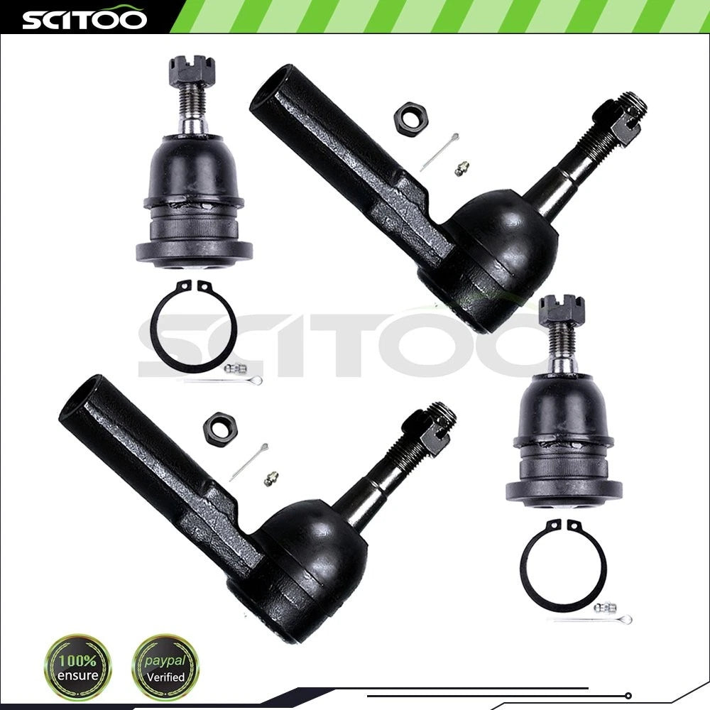 Set of 4 Tie Rod End Ball Joint Suspension Kit for Toyota Tacoma (2005–2015)