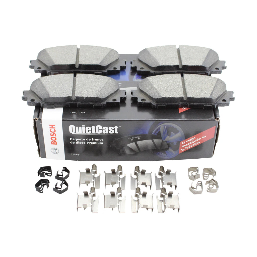 Bosch QuietCast Front Ceramic Brake Pads & Hardware for CT200h (2011–2017)