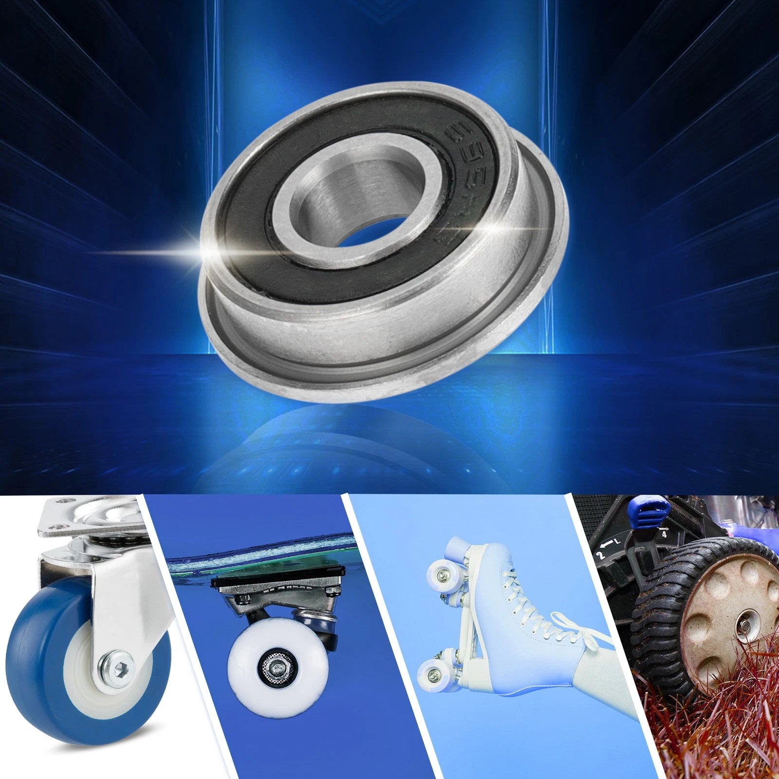 F695-2RS Deep Groove Ball Bearing for Scooter Skateboard Wheel (5x13x4mm)