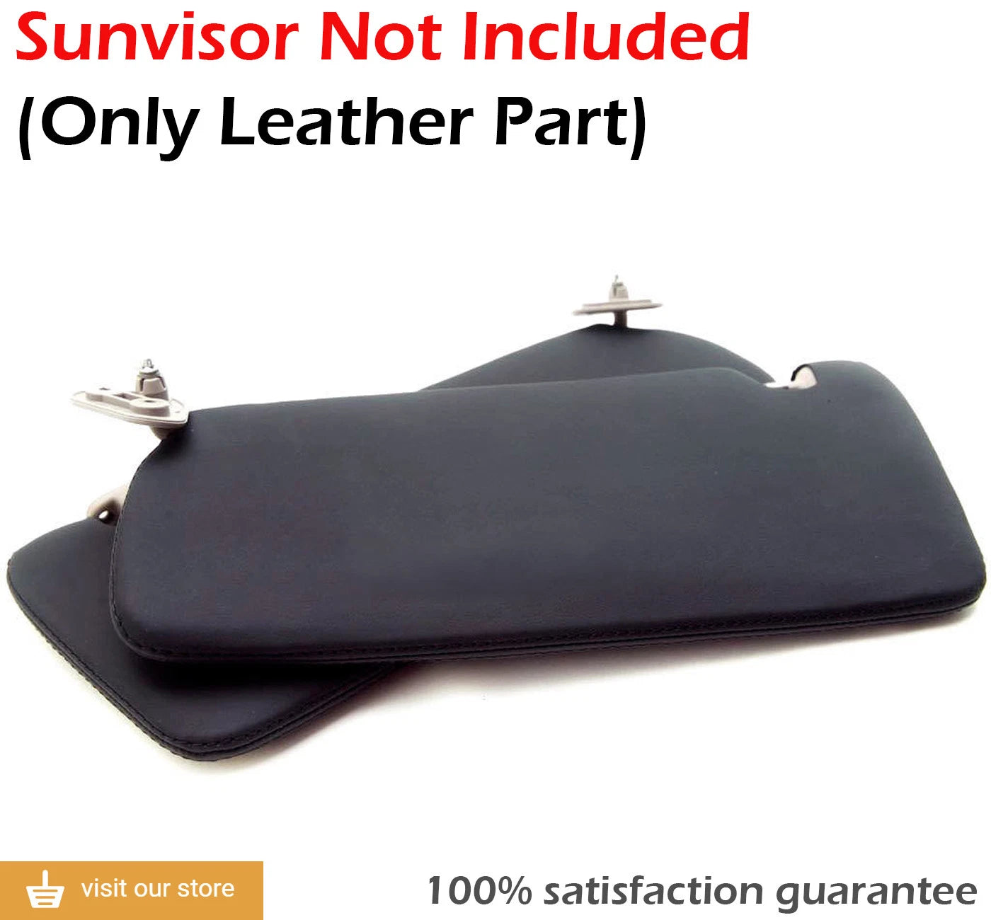 Leather Synthetic Sunvisors for BMW E36 E46 (1992–2004) Black