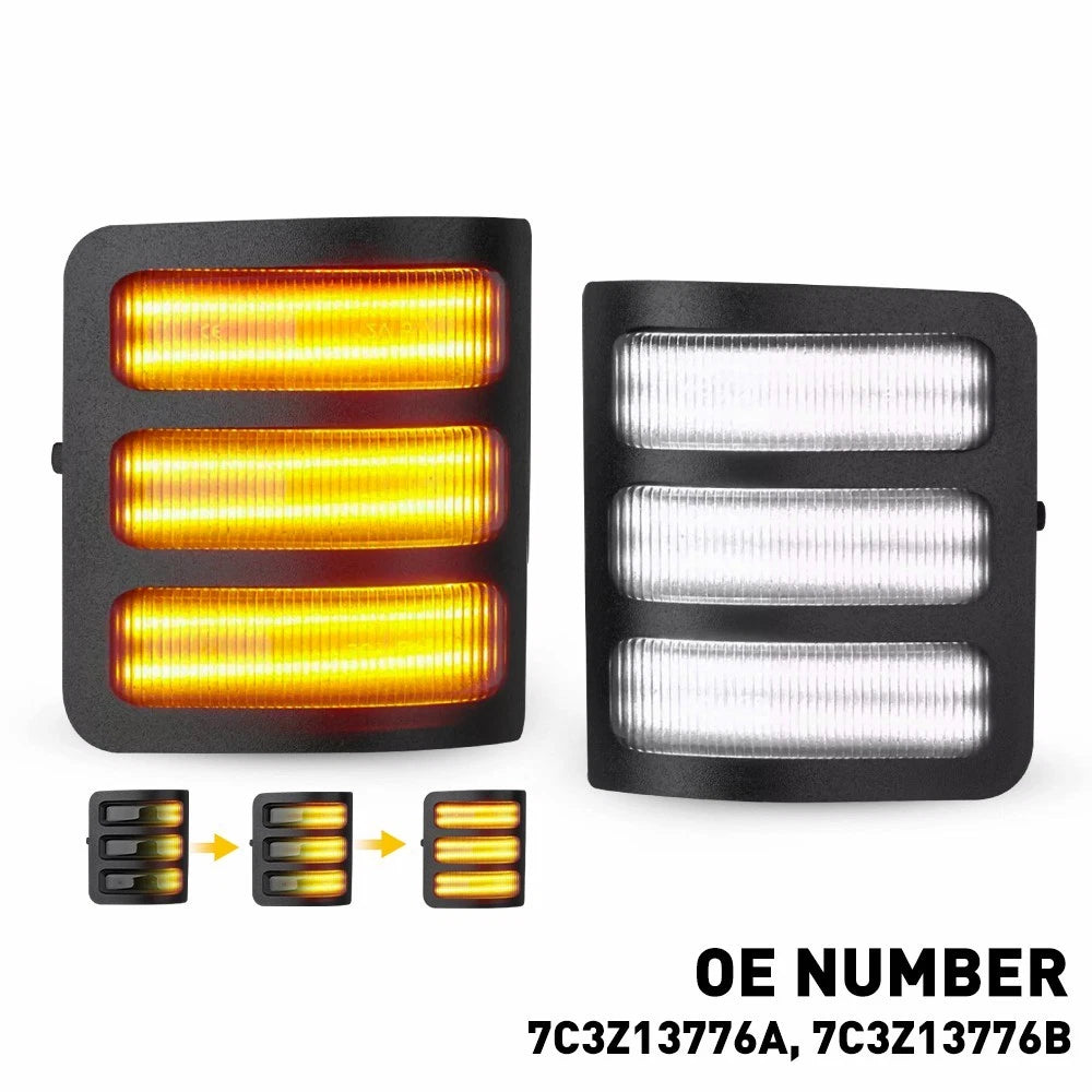 Switchback Sequential Tow Mirror Turn Signal Light for Ford F250 F350 (2008–2016)
