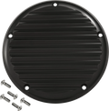 Derby Cover for M8 Softail (2006–Present) - 5 Hole - Finned - Black - 06-965-1