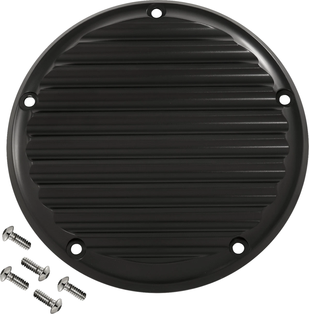Derby Cover for M8 Softail (2006–Present) - 5 Hole - Finned - Black - 06-965-1