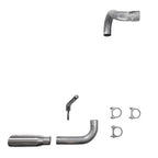 2.5" Single Exhaust Kit for Jeep Wrangler (2018–2025) - Rolled Edge Clamp On Tip