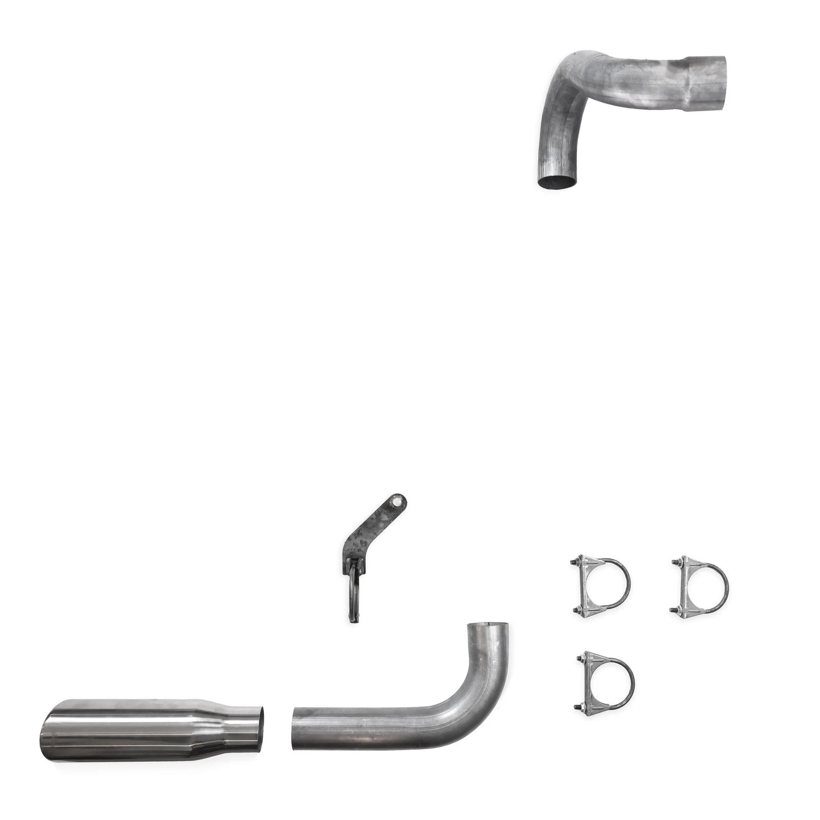 2.5" Single Exhaust Kit for Jeep Wrangler (2018–2025) - Rolled Edge Clamp On Tip