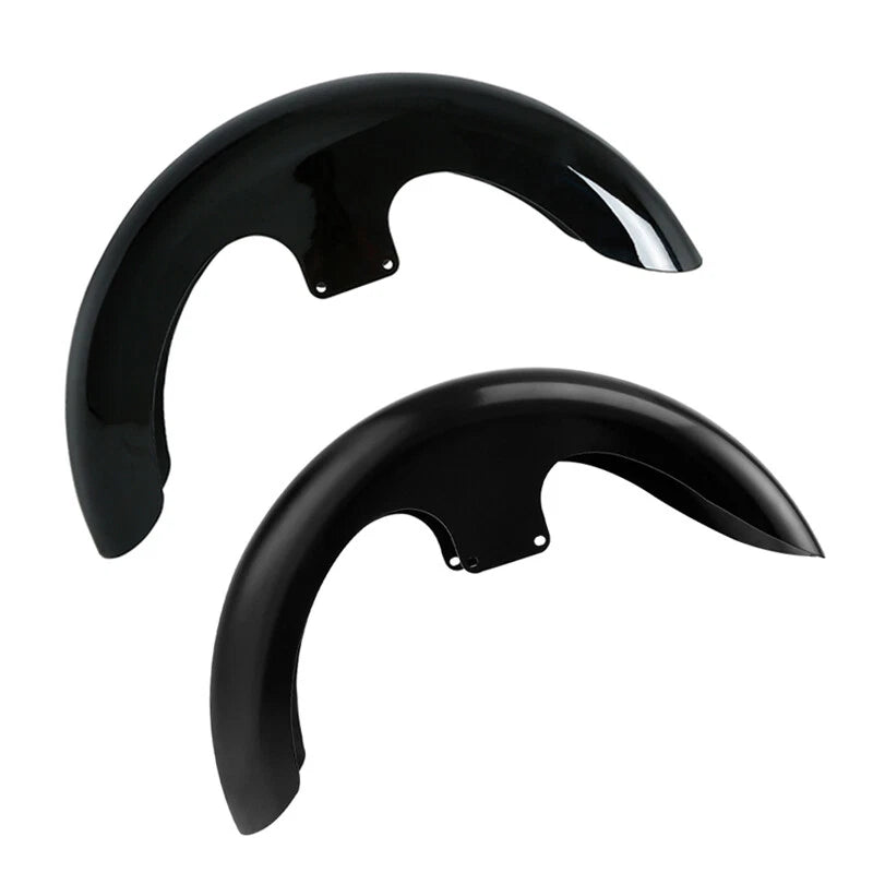23" Wrap Front Fender for Harley Touring Custom Baggers (Unpainted/Painted Black)