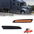 2X Smoke Amber LED Side Marker Lights for Volvo VNL VNR VNX (2018–Present)