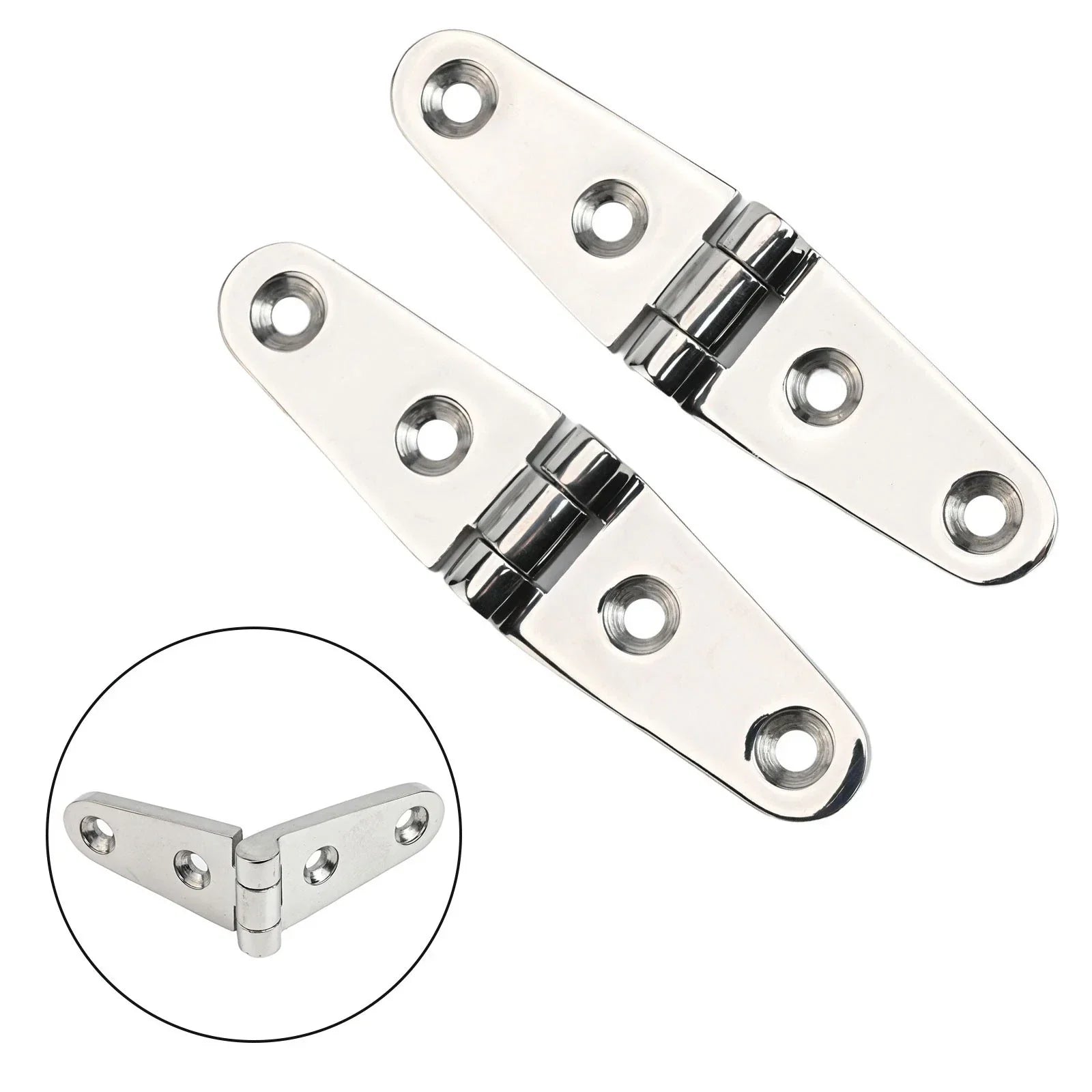 Folding Cabin Hatch Door Hinges 316 Stainless Steel for Boats & Trucks