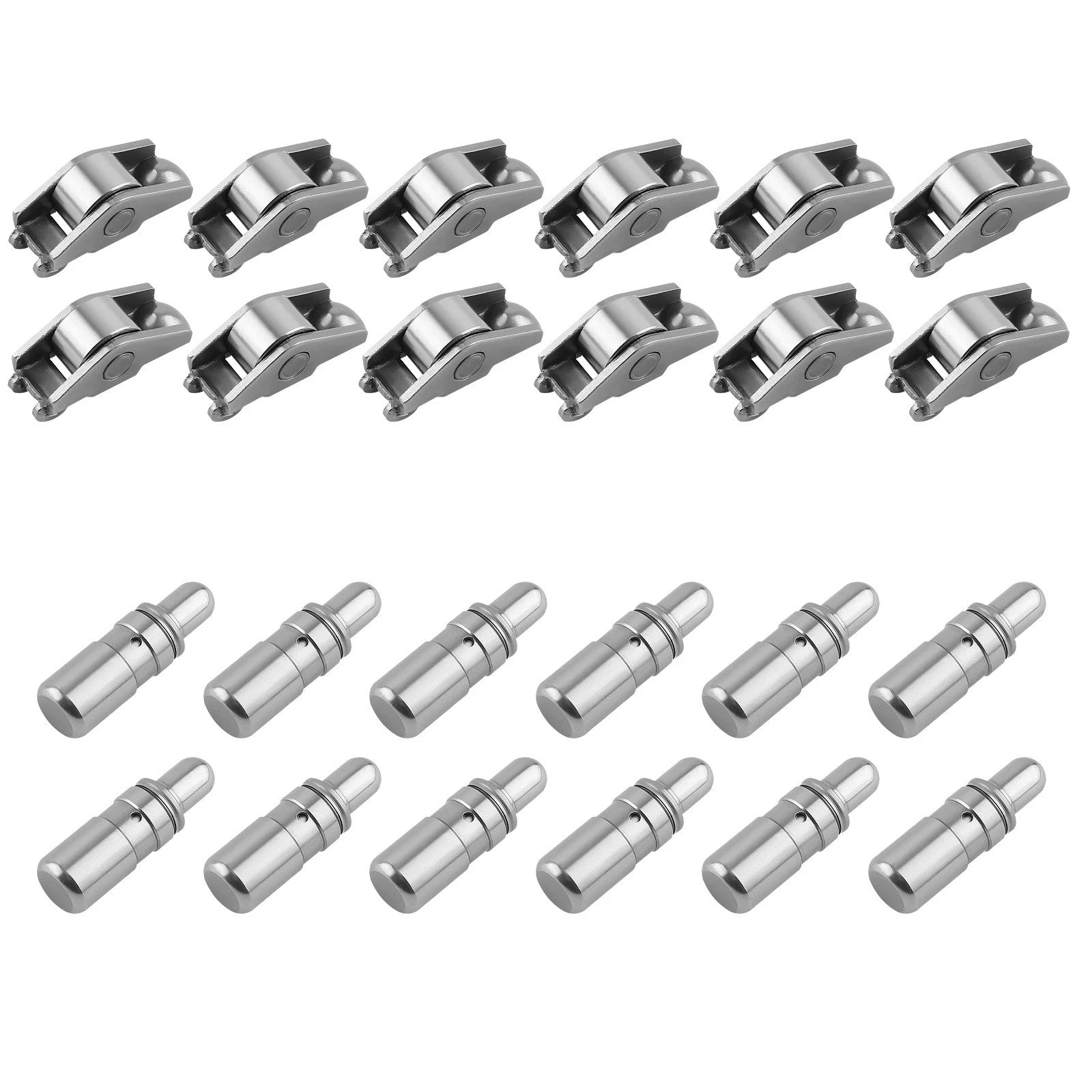 Set of 12 Rocker Arms & 12 Hydraulic Valve Lifters for 2.8L-3.6L