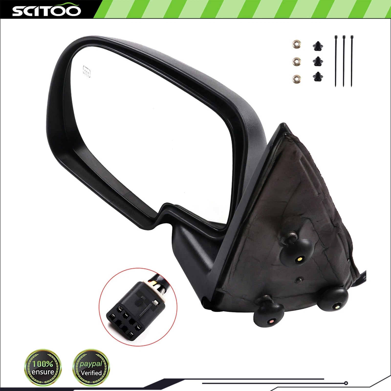 Driver Side Power Heated View Mirror Chrome for Chevy Silverado Sierra (1999–2002)