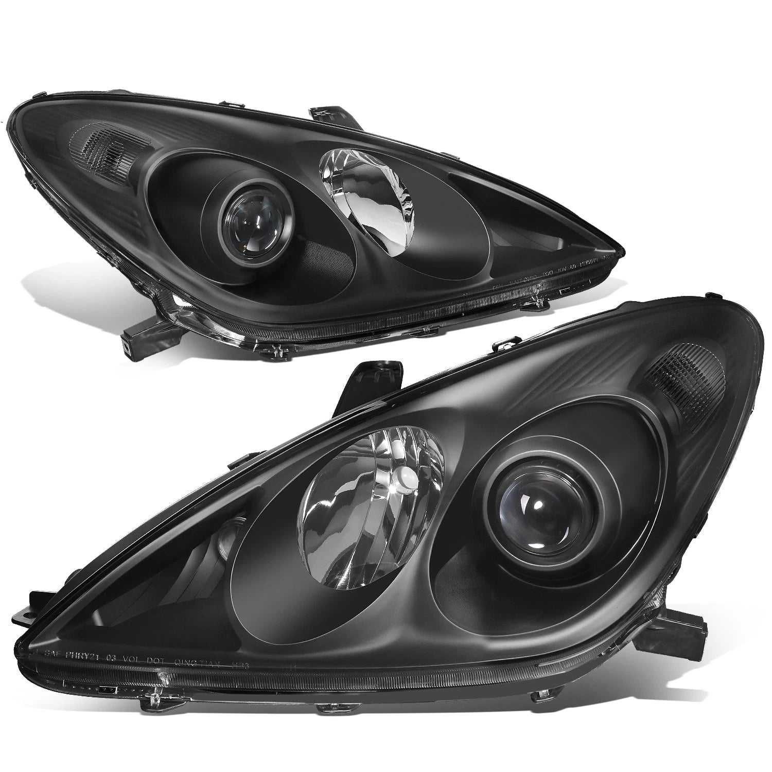 Set of 2 Black Housing Projector Headlights for Lexus ES330 (2004–2006)