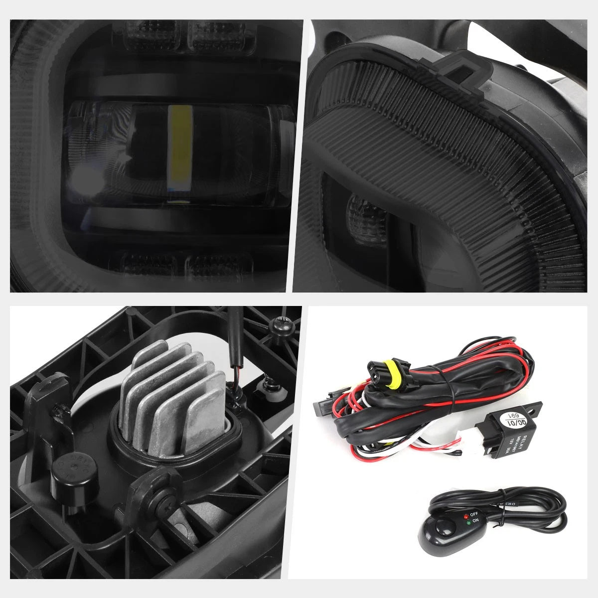 Smoked Lens LED Projector Fog Lights for F250-F550 SD/Excursion (2005–2007)