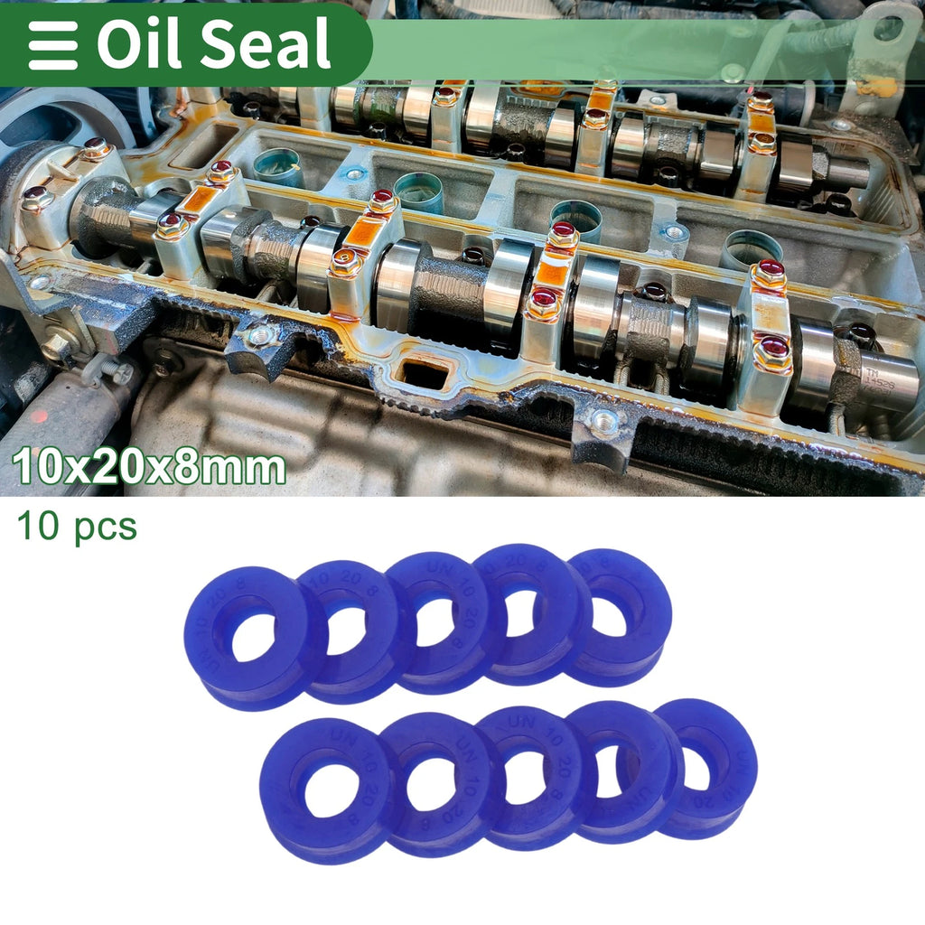 Set of 10 Oil Seal Ring 10x20x8mm for Rotary Shaft (High Pressure)