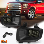 Smoked Lens Fog Lights + Switch Pair for Ford F-150 (2015–2017)