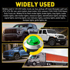 3/4" Green LED Strobe & Steady Marker Lights for EV (10X)