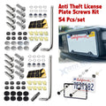 Anti-Theft License Plate Screws Stainless Steel for Car Tag Frame (—)