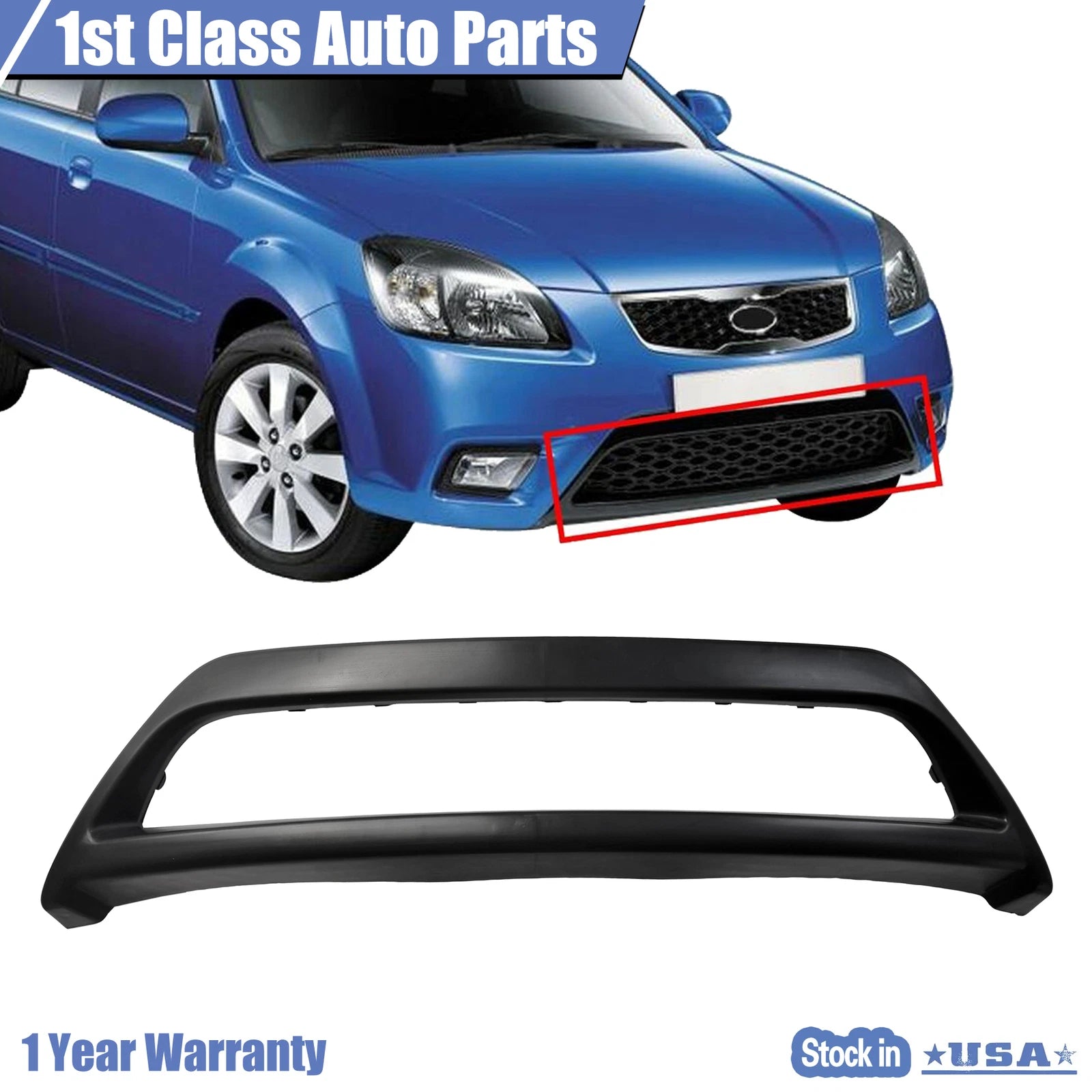 Front Bumper Trim Molding for Kia Rio Rio5 (2010–2011)