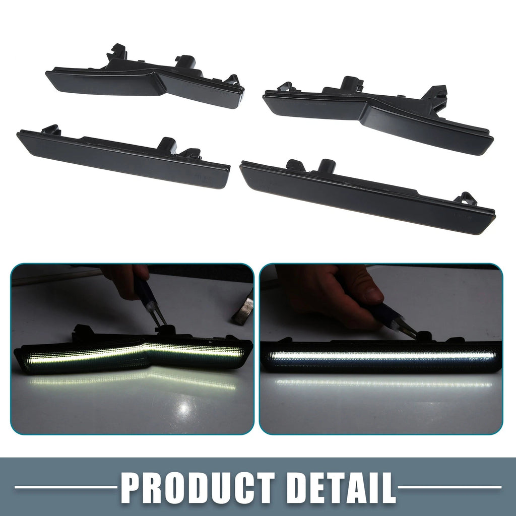 2 Pair Smoked Lens LED Side Marker Light for Dodge Challenger (2018–2023)