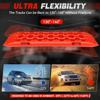 2 Pc Sand Snow Recovery Tracks Traction Boards for Cars Trucks (10 Ton)