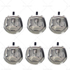 Set of 6 Chrome Power Operated Recessed Folding T-Lock Handles for Toolbox