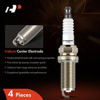 Set of 4 Double Iridium Spark Plugs for Hyundai Sonata Tucson Kia Optima Sportage (2011–2019)