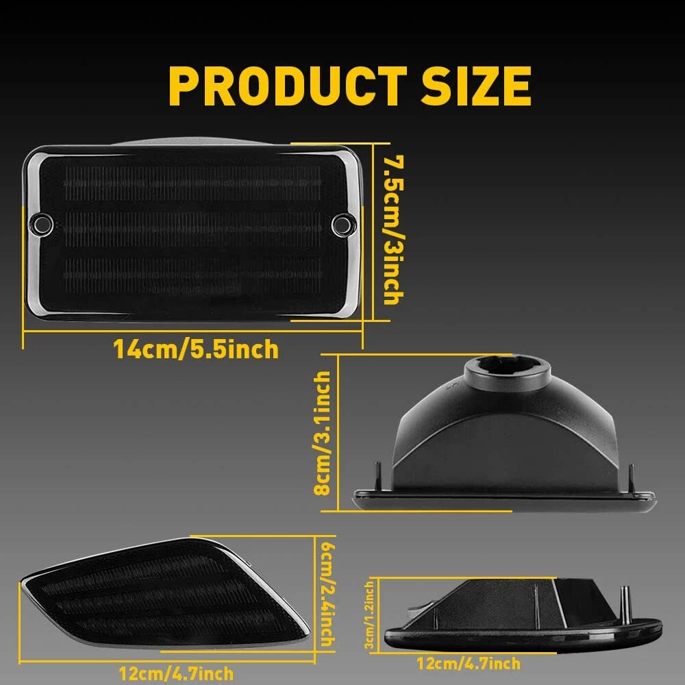 Smoke Bumper Signal Fender Side Marker Lights for Jeep Wrangler (1997–2006)