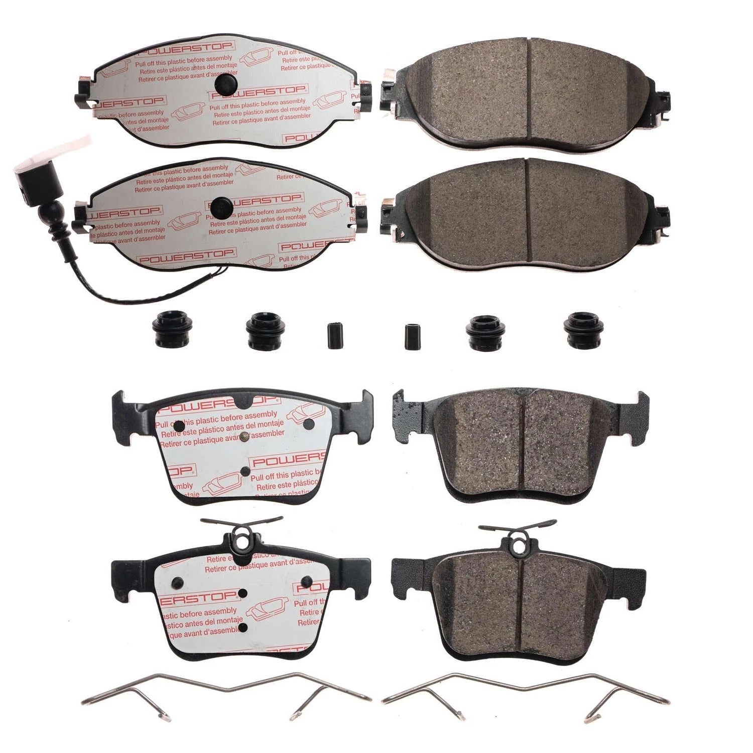 PowerStop Brake Pads Kit for Audi A3 Quattro, Q3, S3, VW Arteon, Jetta, Tiguan (2010–2023)